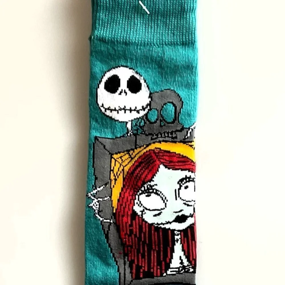 NEW DISNEY THE NIGHTMARE BEFORE CHRISTMAS SALLY JACK KNEE HIGH SOCKS